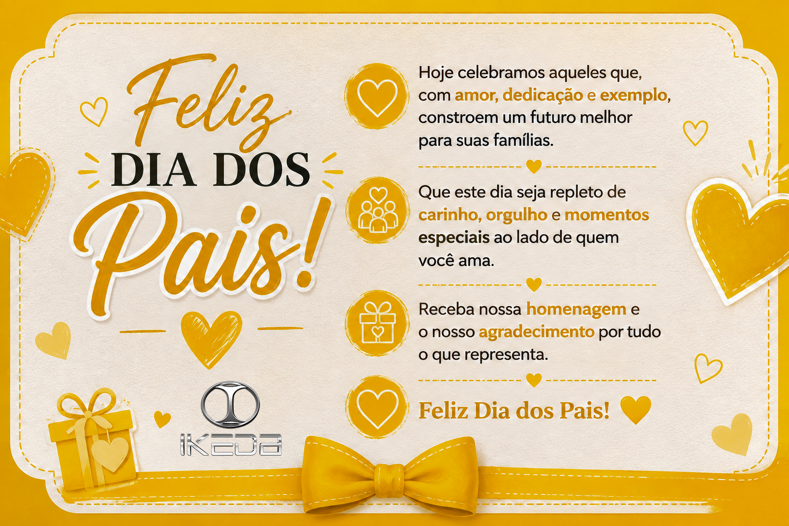 HOMENAGEM AO DIA DOS PAIS IKEDA 2026